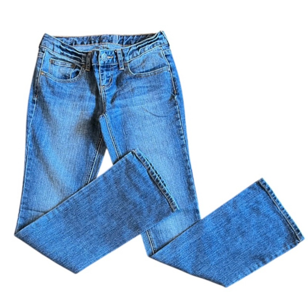 American Rag Women's Curvy Boot Cut Jeans in Blue GUC